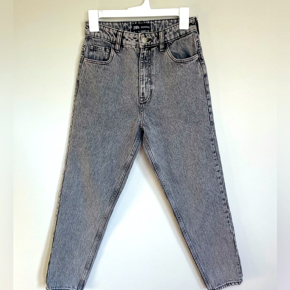 SALE 50% OFF | ZARA Acid Wash Gray Mom Jeans
